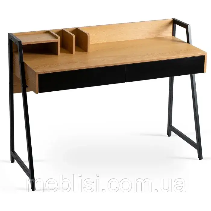 Письмовий стіл CASS 120 см Дуб / Чорний ( MEBEL ELITE) ME.CASS/D/CZ/B