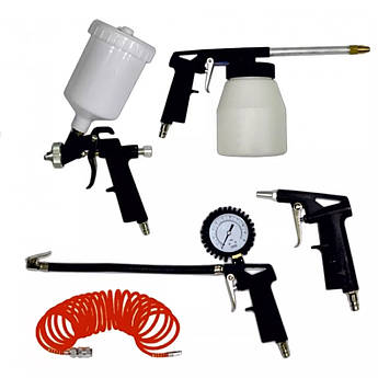 Набір пневмоінструментів 5шт. 600 мл Werk KIT-5PG