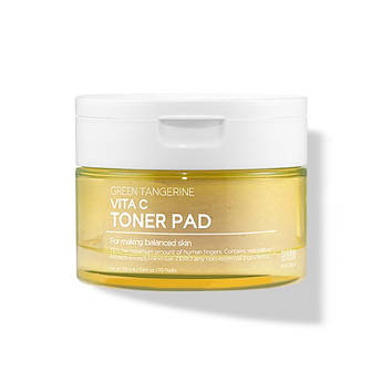 Тонер-педи із екстрактом зеленого мандарину Tenzero Green Tangerine Vita C Toner Pad 70 шт