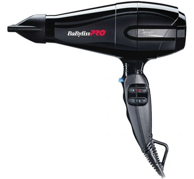 Фен BaByliss PRO Caruso BAB6520RE 2400Вт професійний фен для волосся 6 режимів 2 насадки чорний