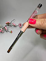 Пензелик рівний для манікюру рожевий