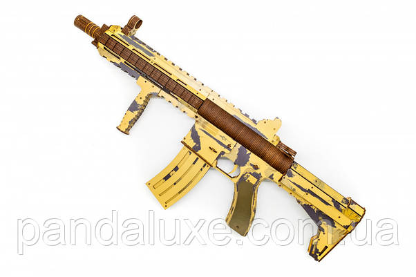 Дерев'яний 3D конструктор іграшка автомат HK416, модель 235 деталей, фото 4