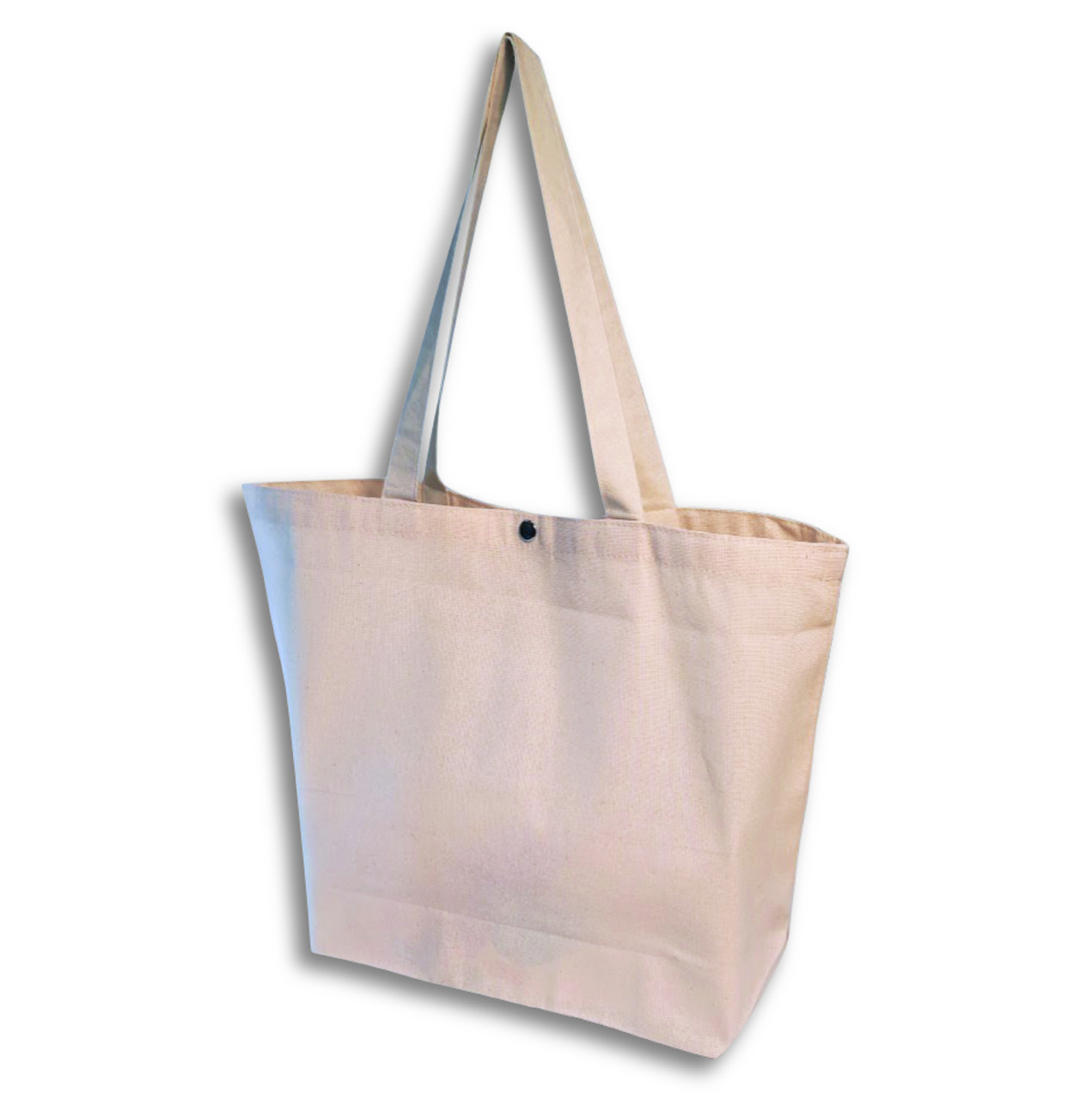 Еко сумка шопер бежева 50х38х14 см бавовняна (двунитка 230 г/м²) / Місткі тканинні сумки шопери, фото 1