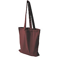 Еко сумка шопер тканинна містка бавовняна 35х42 см шоколадна / Сумки шопери для покупок