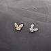Сережки кафи срібні Метелики, сережки без проколу на хрящик з камінням, срібло 925 проби або позолота 18к, фото 5
