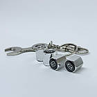 Захисні ковпачки на ніпеля Kia + ключик-брелок у подарунок! Колір хром, фото 2