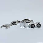 Захисні ковпачки на ніпеля Kia + ключик-брелок у подарунок! Колір хром, фото 3