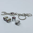 Захисні ковпачки на ніпеля Seat + ключик-брелок у подарунок! Колір хром, фото 2