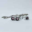 Захисні ковпачки на ніпеля Seat + ключик-брелок у подарунок! Колір хром, фото 4