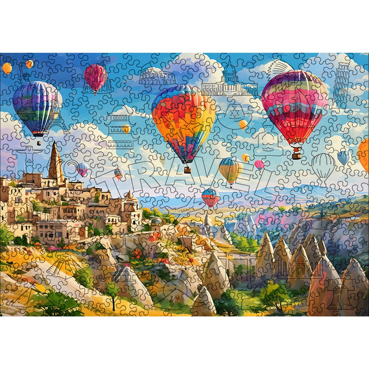 Середній Фігурний Дерев'яний Пазл Woods Story Каппадокія L, фото 1