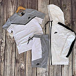 Чоловічий літній костюм футболка шорти вітровка комплект спортивний Nike Tech Туреччина. Живе фото, фото 6