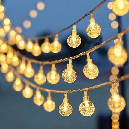 Гірлянда Ретролампи 40 LED 6 м USB Біла, фото 1