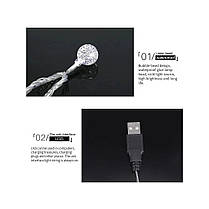 Гірлянда Ретролампи 40 LED 6 м USB Біла, фото 6