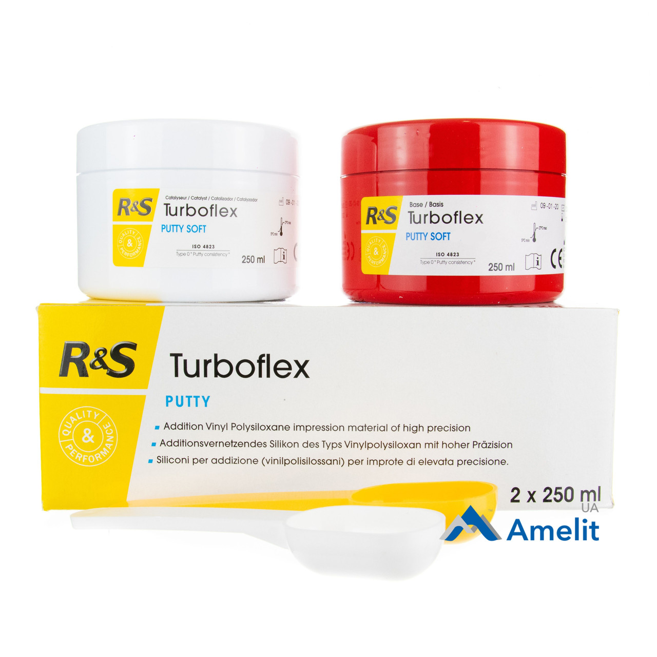 Відбиткова корегуюча маса Turboflex Putty Soft (R&S), набір: база 250 мл + каталізатор 250 мл