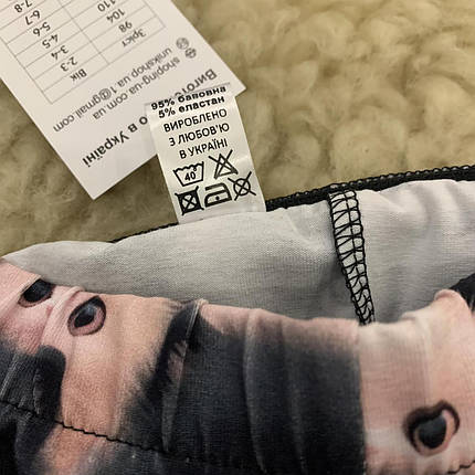 Дитячі легінси чорно-рожеві кошенята Five Stars 10820-128p, фото 3