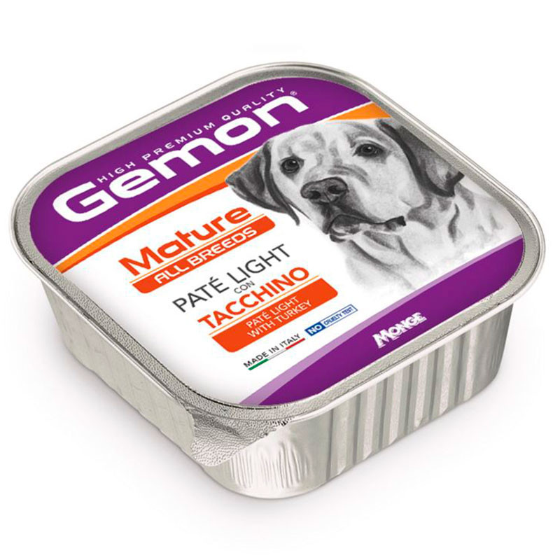 Вологий корм Gemon Dog Adult Light Turkey з індичкою для собак 150г