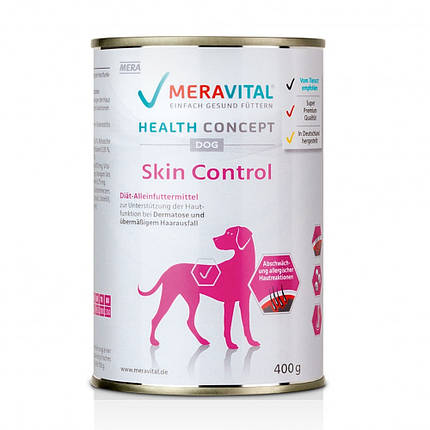 Вологий корм Mera Vital Skin Control для собак при дерматозах 400г, фото 1