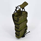 Штурмовий підсумок під магазин універсальний одинарний стропа в камуфляжі олива, фото 5