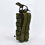 Штурмовий підсумок під магазин універсальний одинарний стропа в камуфляжі олива, фото 7