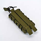 Штурмовий підсумок під магазин універсальний одинарний стропа в камуфляжі олива, фото 10