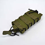 Штурмовий підсумок під магазин універсальний одинарний стропа в камуфляжі олива, фото 9