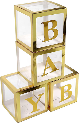 Коробки для кульок Baby 30х30см | Золото, фото 1