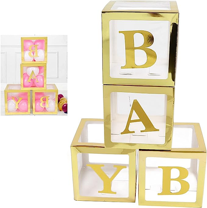 Коробки для кульок Baby 30х30см | Золото, фото 3