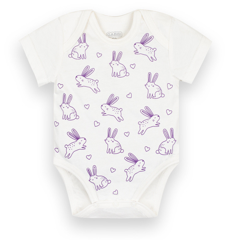 Дитяче боді для дівчинки GABBI BD-21-3-2/1 "Вибражуля" (комплект 2 шт.) Молочний р.62 (12592)