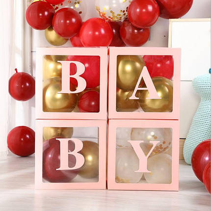 Коробки для кульок BABY 30х30см | Рожевий, фото 3