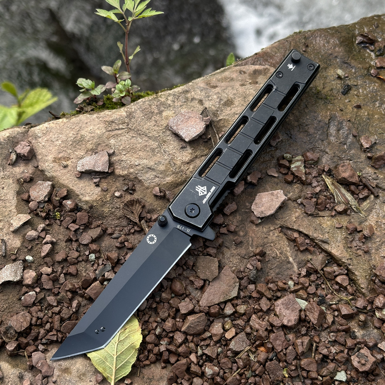 Ніж складний з рогаткою Black Tanto, фото 1