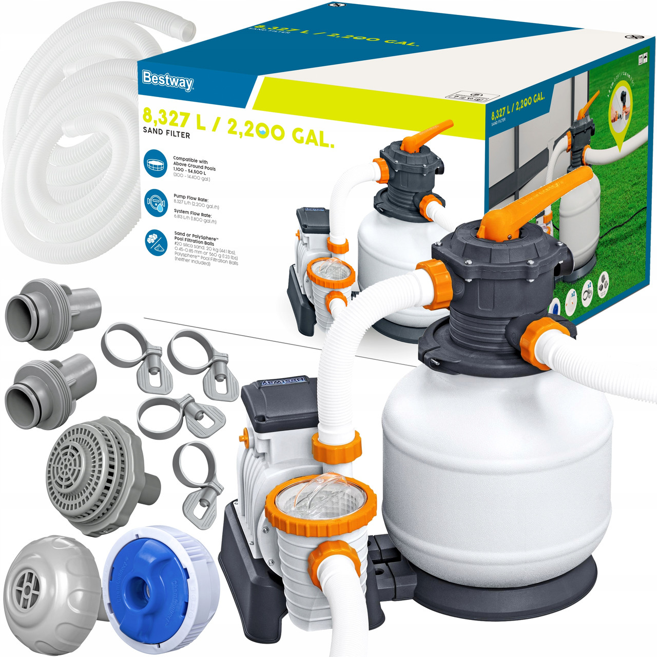 Песочный насос для бассейна Bestway 58499 8327 л/ч (ID#2245955837 ...