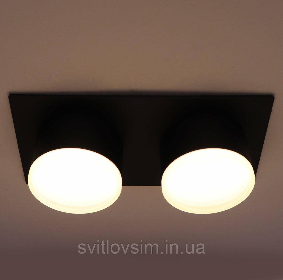 Світильник точковий Sirius PRD S 3626S-2 BK на 2 лампочки