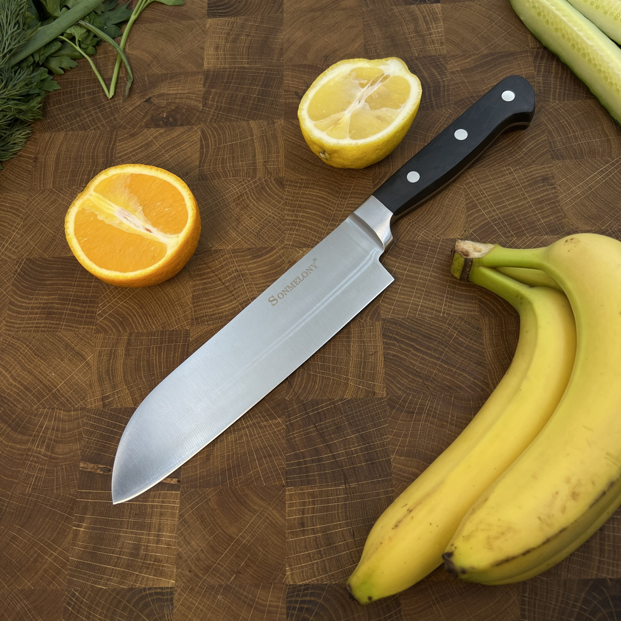 Ніж кухонний сантоку Sonmelony SY-57, фото 1