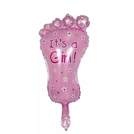 Фольгована кулька ніжка IT'S A GIRL 45х23см(18"), фото 1
