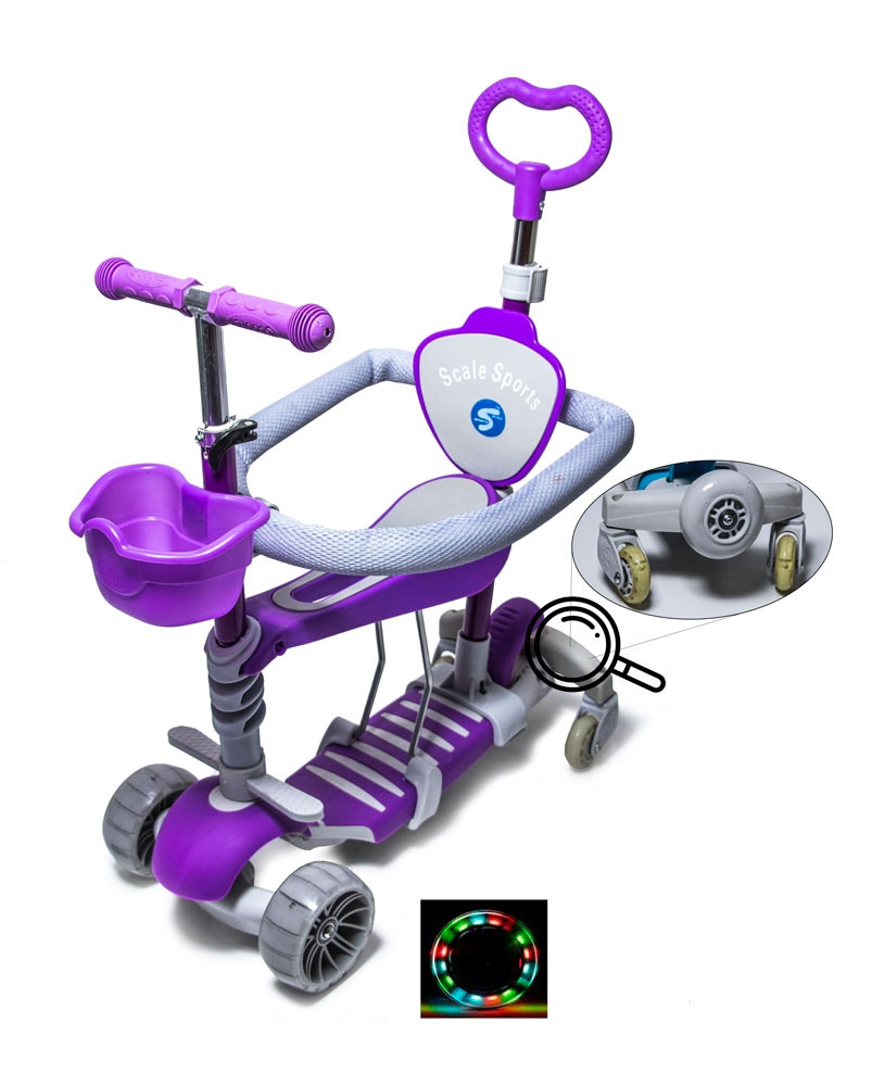 Самокат SCALE SPORTS SMART 5 В 1 FULL Фіолетовий