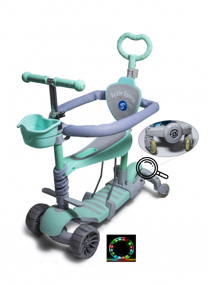 Самокат SCALE SPORTS SMART 5 В 1 FULL М'ятний