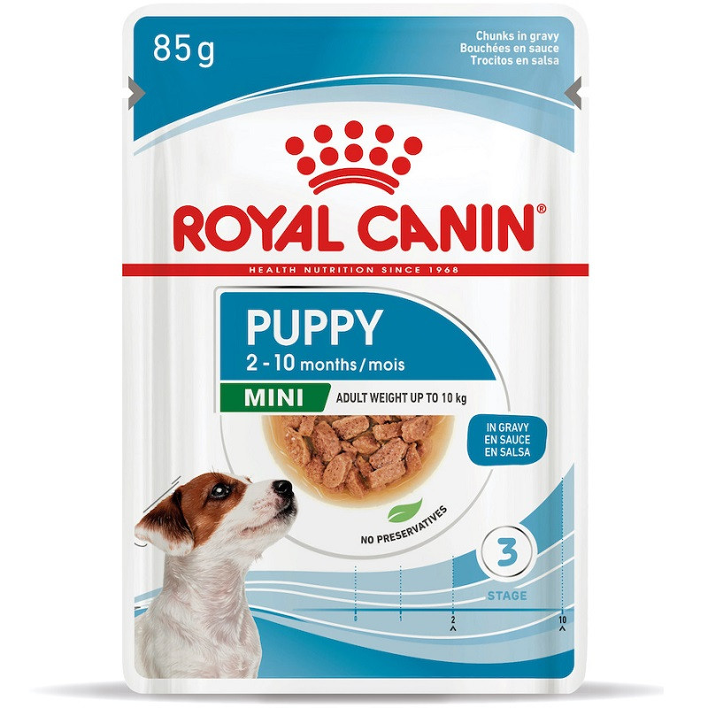 Корм для цуценят дрібних порід Mini Puppy в соусі 85 г Royal Canin