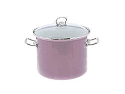 Каструля ем. 5,5л /0 циліндрична Рожева з нерж. обідком (I83117) ТМ IDILIA