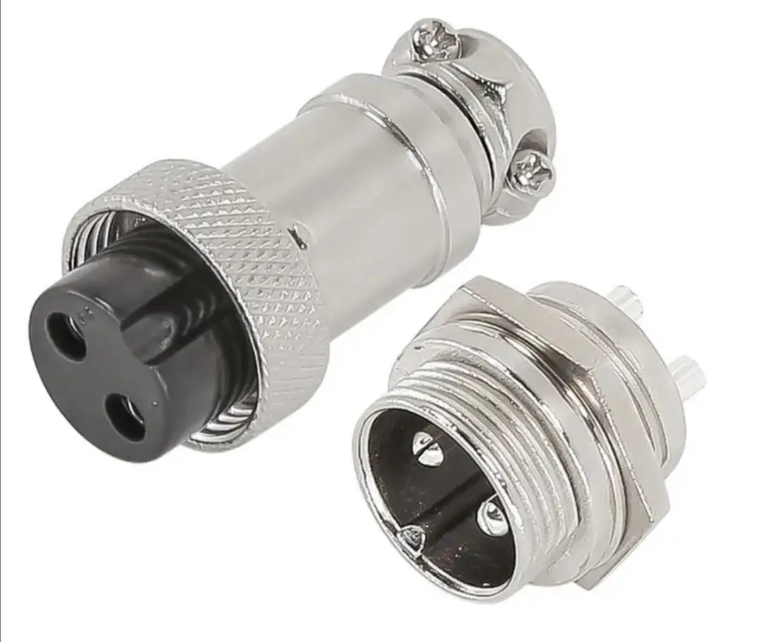 Роз'єм mic GX16 "гніздо-штекер", під кабель, 4pin, диам.-16мм