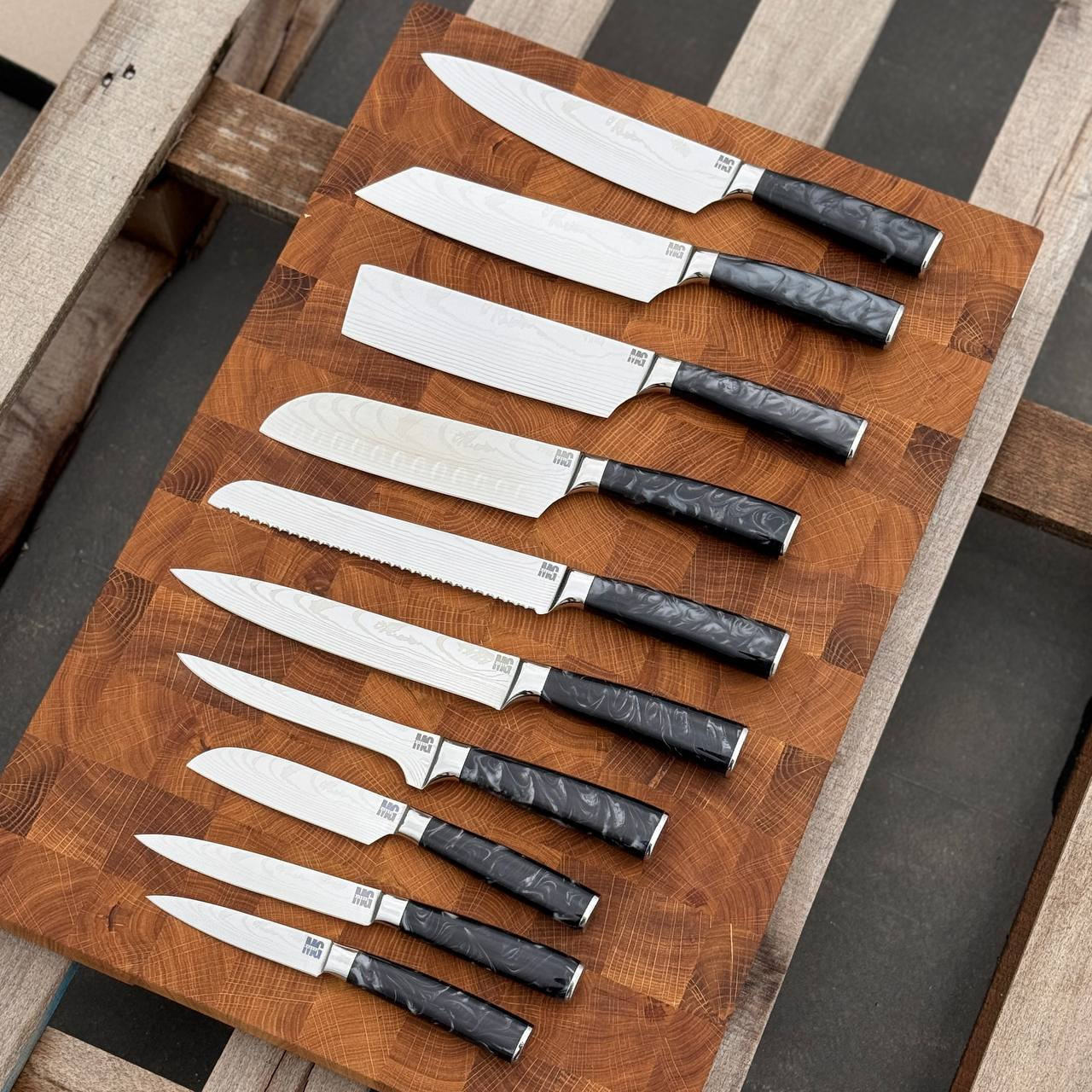 Набір кухонних ножів MAGURA Kitchen 10в1 Black, фото 1