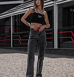 Жіночий літній топ на бретелях - зав'язках з принтом, фото 3