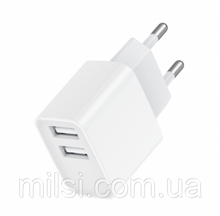 СЗП USB Havit HV-H131P 2USB 2.4A білий, фото 2