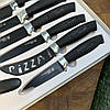 Набір кухонних ножів 7 в 1 чорний, фото 2