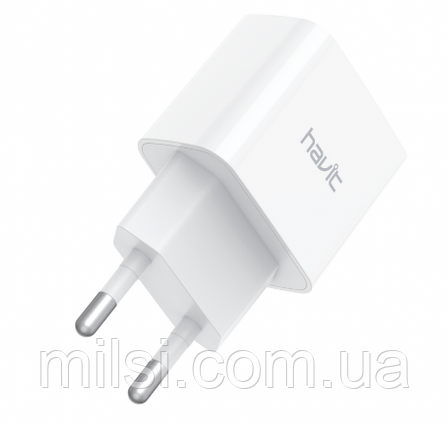 СЗП USB Havit HV-H131P 2USB 2.4A білий, фото 1