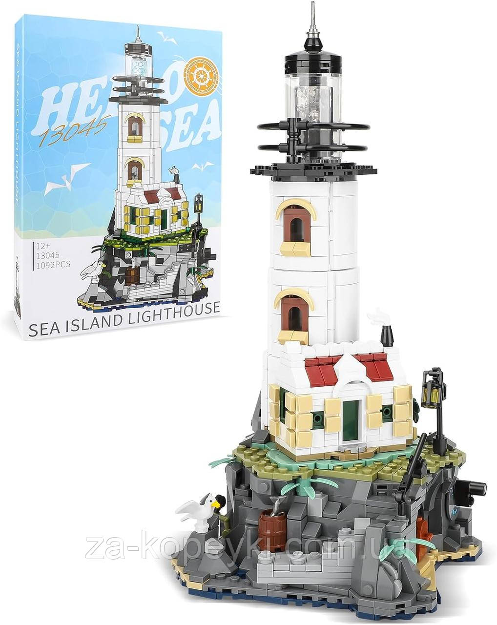 Конструктор Маяк на морському острові моторизований маяк Sea Island lighthouse 13045