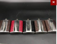 Фляги в асортименті з шкірою на корпусі, фото 1