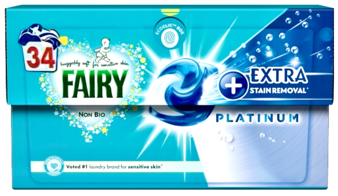 Засіб для прання Fairy Platinum + Extra stain removal капсули 34 шт.