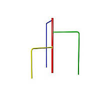 Турник тройной металлический уличный детский на площадку