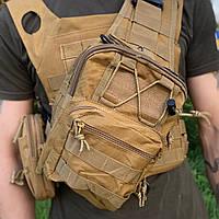 Тактична сумка на одну лямку. Койот, фото 1