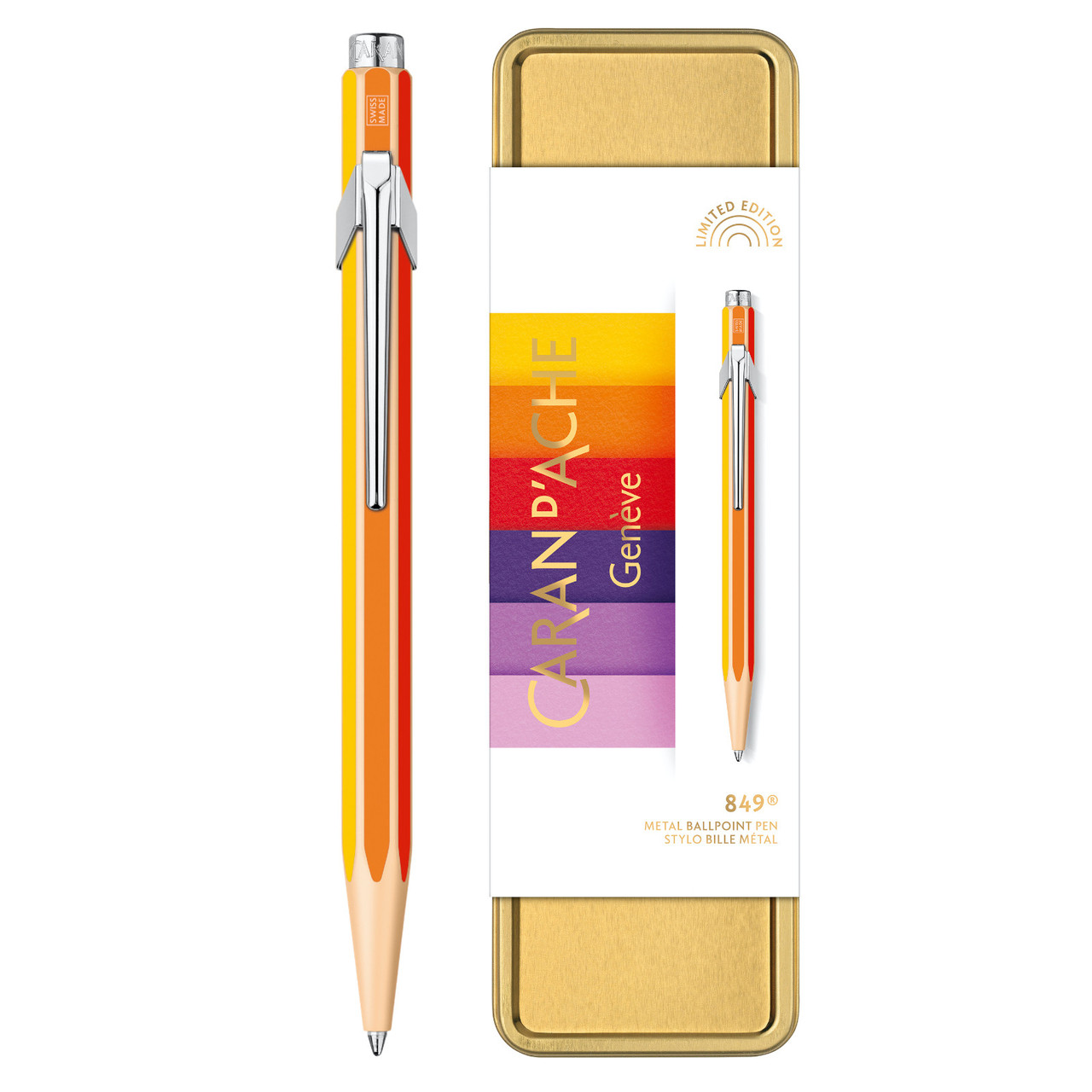 Ручка Caran d'Ache 849 Colour Treasure Тепла веселка + пенал CC0849.222 (7630002351058)